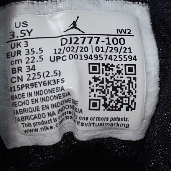 NWOT- Air Jordan 7 “Flint” HighTop Sneaker- Style #- CU9307-100-3.5 years (2021) - Picture 10 of 13